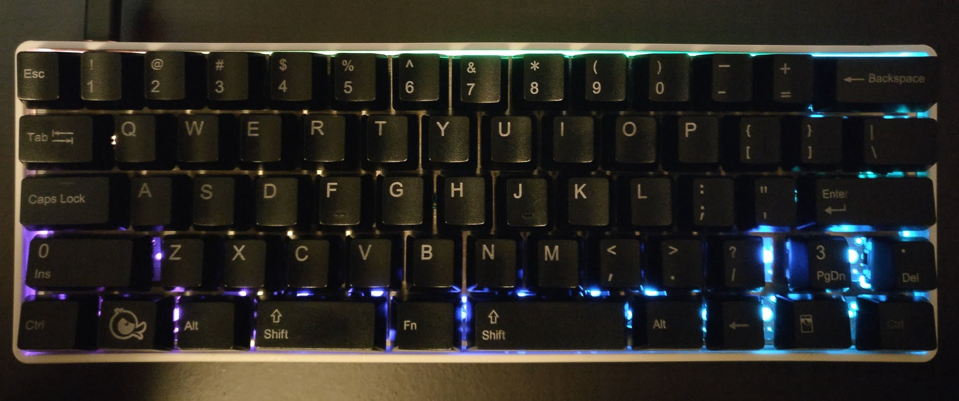 The "finished" product using temporary keycaps