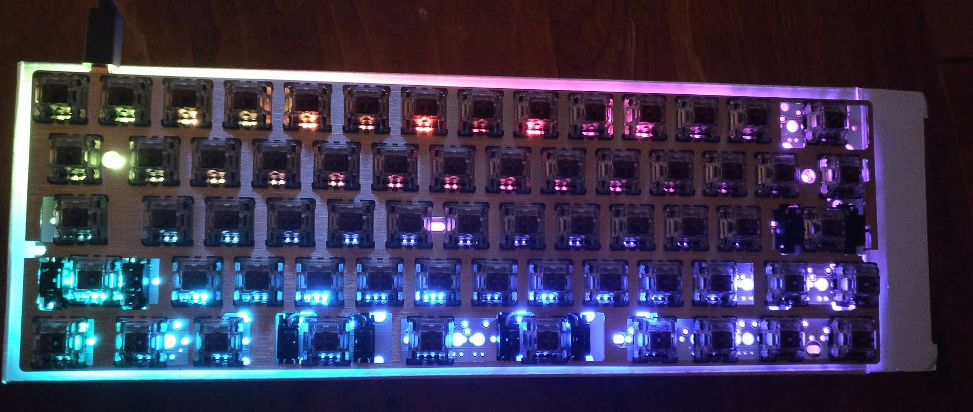 The DZ60's underglow without any casing to cover it